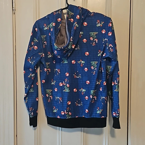 Nintendo Super Mario Hooded Zip-Up Sweatshirt with Pockets - Picture 8 of 10